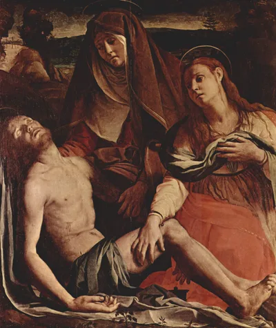 The Dead Christ with the Virgin and St. Mary Magdalene by Agnolo Bronzino