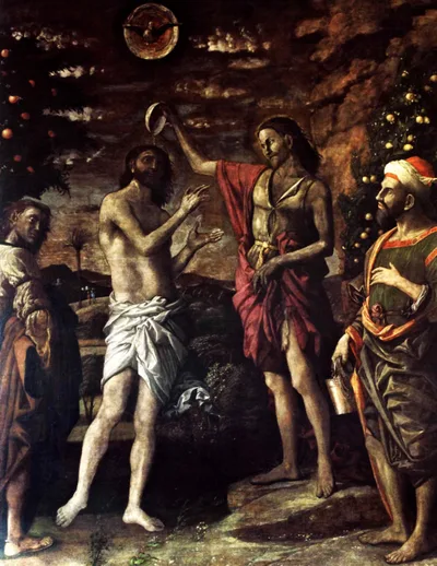 The Baptism of Christ by Andrea Mantegna