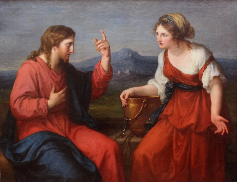 Christ and the Samaritan woman at the well by Angelica Kauffman