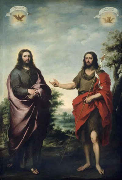 Saint John the Baptist Pointing to Christ by Bartolome Esteban Murillo