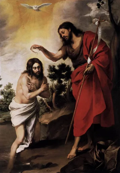 Baptism of Christ by Bartolome Esteban Murillo