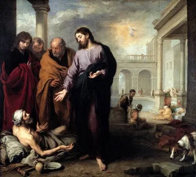 Christ at the Pool of Bethesda by Bartolome Esteban Murillo