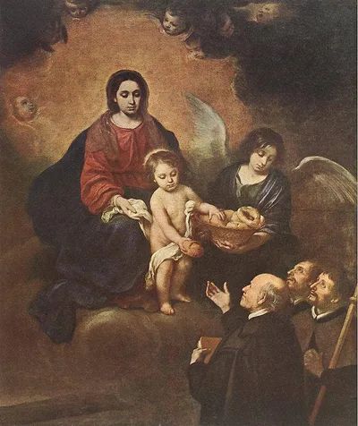 The Infant Jesus Distributing Bread to Pilgrims by Bartolome Esteban Murillo