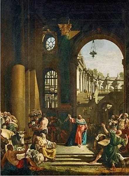 Jesus Cleansing the Temple by Bernardo Bellotto