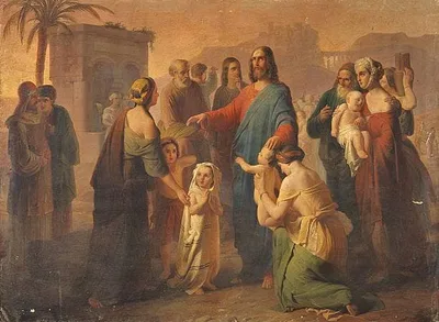 Jesus Blessing the Children by Carlo De Notaris