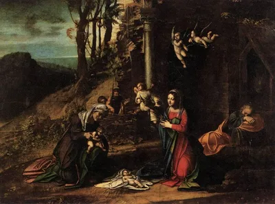 Adoration of the Christ Child by Correggio