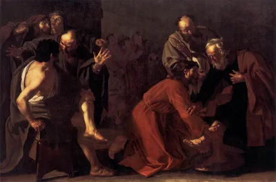 Christ Washing the Apostles Feet by Dirck van Baburen