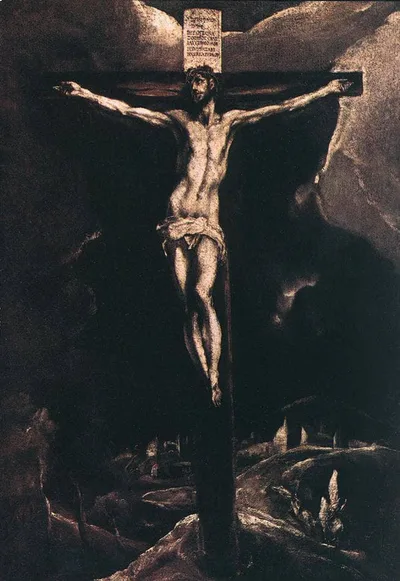 Christ on the cross by El Greco