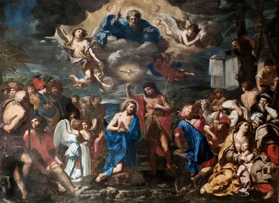 Baptism of Christ by Elisabetta Sirani