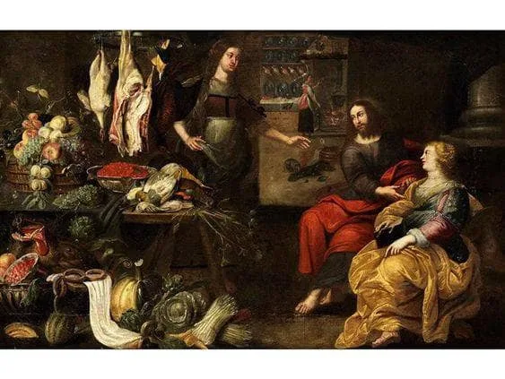 Christ in the house of Marta and Maria by Erasmus Quellinus the Younger
