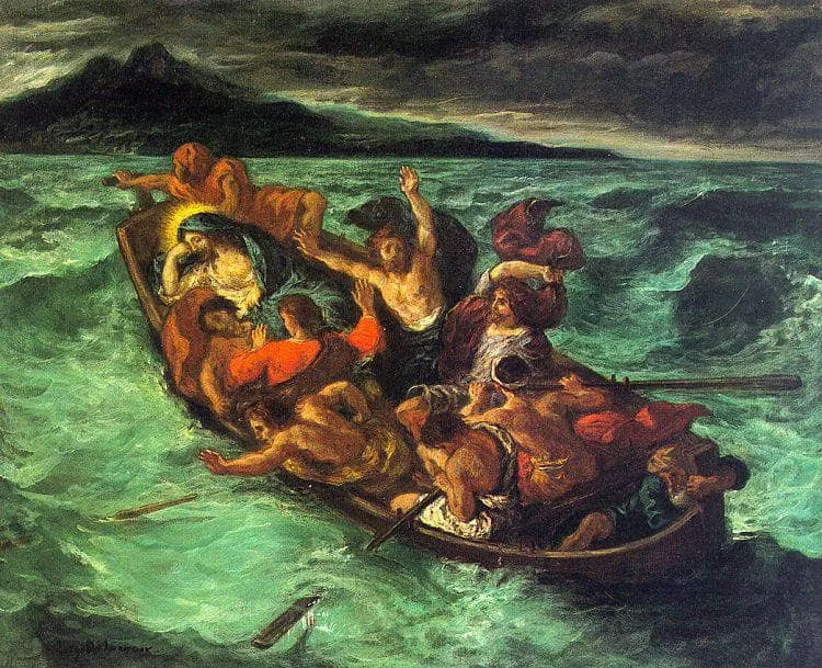 Christ on the Lake of Gennezaret by Eugene Delacroix, 1854