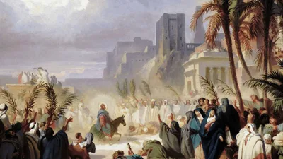 Christ’s triumphal entry into Jerusalem by Félix Louis Leullier