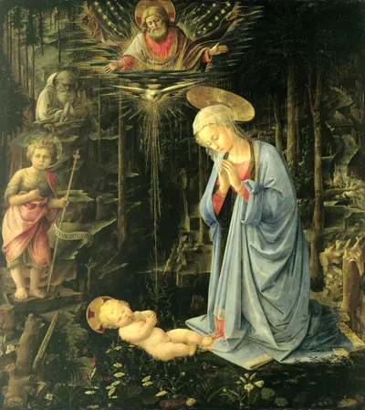 The Adoration of the Infant Jesus by Filippo Lippi