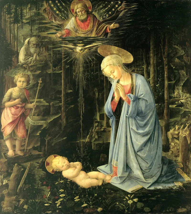 The Adoration of the Infant Jesus by Filippo Lippi