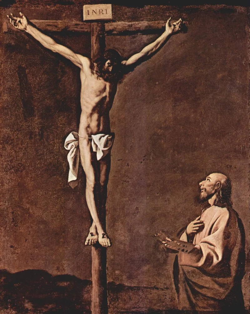 St. Luke as a Painter before Christ on the Cross by Francisco de Zurbaran