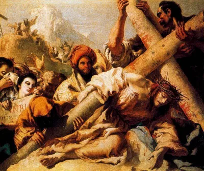 Christ’s Fall on the way to Calvary by Giovanni Domenico Tiepolo