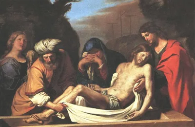 The Entombment of Christ by Guercino