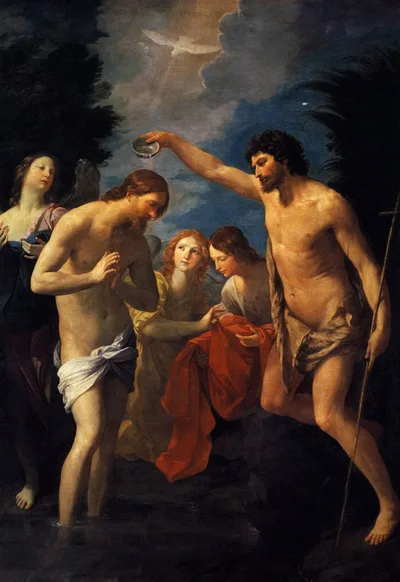 The Baptism of Christ by Guido Reni