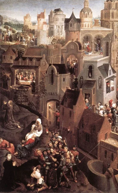 Scenes from the Passion of Christ (left side) by Hans Memling