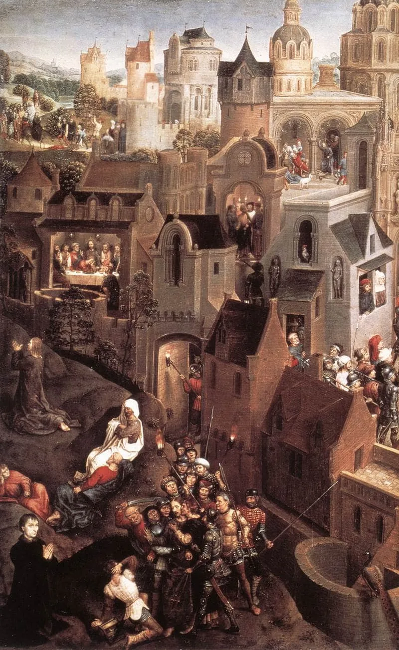 Scenes from the Passion of Christ (left side) by Hans Memling, 1471