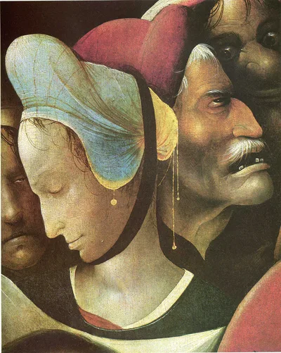 The Carrying of the Cross,  Christ and St. Veronica by Hieronymus Bosch