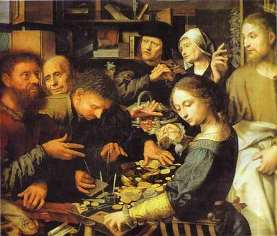 Jesus Summons Matthew to Leave the Tax Office by Jan van Hemessen