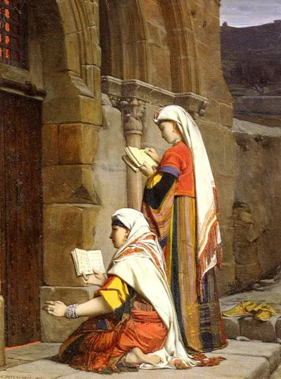 Christian Women at the Tomb of the Virgin, Jerusalem by Jean Lecomte du Nouÿ
