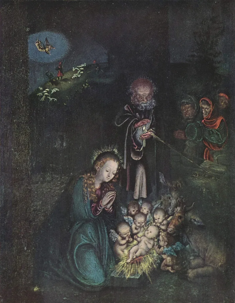 Nativity (Holy Night, Christmas) by Lucas Cranach the Elder, 1520