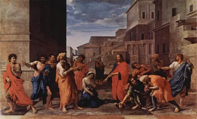 Christ and the Adulteress by Nicolas Poussin