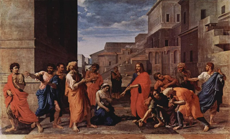 Christ and the Adulteress by Nicolas Poussin