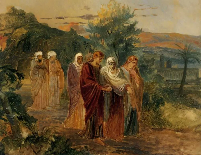 Returning from the burial of Christ by Nikolai Ge, 1859