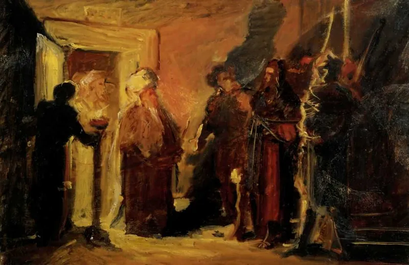 Christ in front of Annas by Nikolai Ge, 1868
