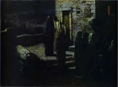 Christ and the Disciples Going out into the Garden of Gethsemane after the Last Supper by Nikolai Ge