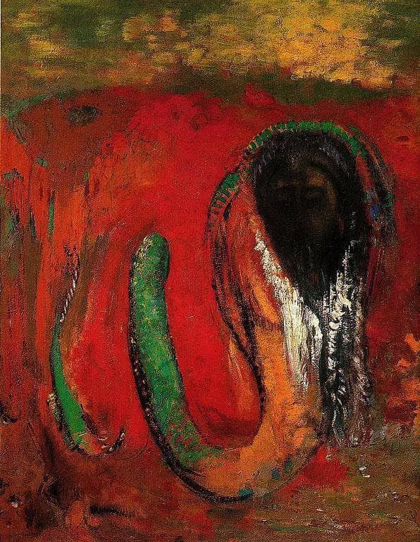 Onnes (Christ and the Serpent) by Odilon Redon, 1907