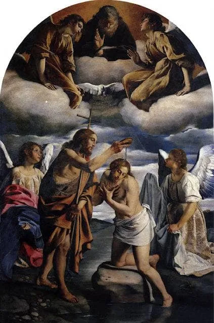 Baptism of Christ by Orazio Gentileschi, 1607