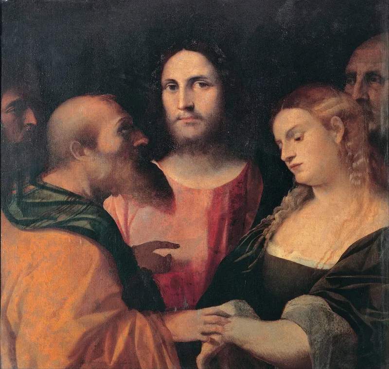 Christ and the adulteress by Palma Vecchio