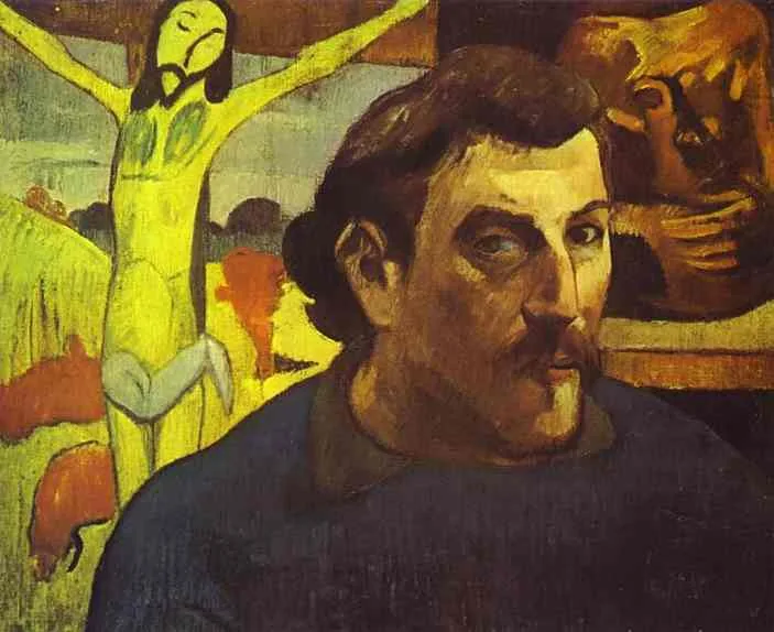 Self Portrait with the Yellow Christ by Paul Gauguin, 1890