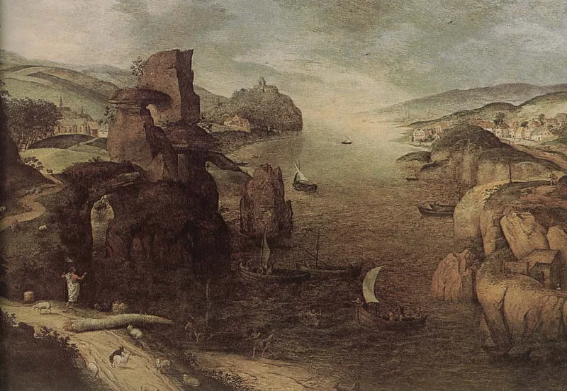 Landscape with Christ Appearing to the Apostles at the Sea of Tiberias by Pieter Bruegel the Elder, 1553