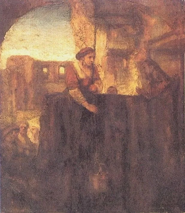 Christ and the Samaritan at the Well by Rembrandt, 1659