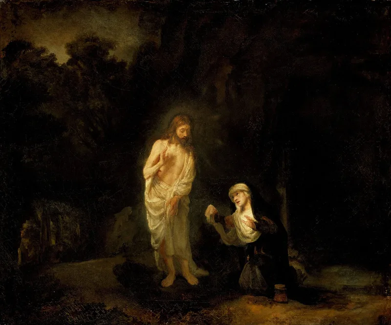 Christ Appearing to Mary Magdalene, 'Noli me tangere' by Rembrandt, 1651