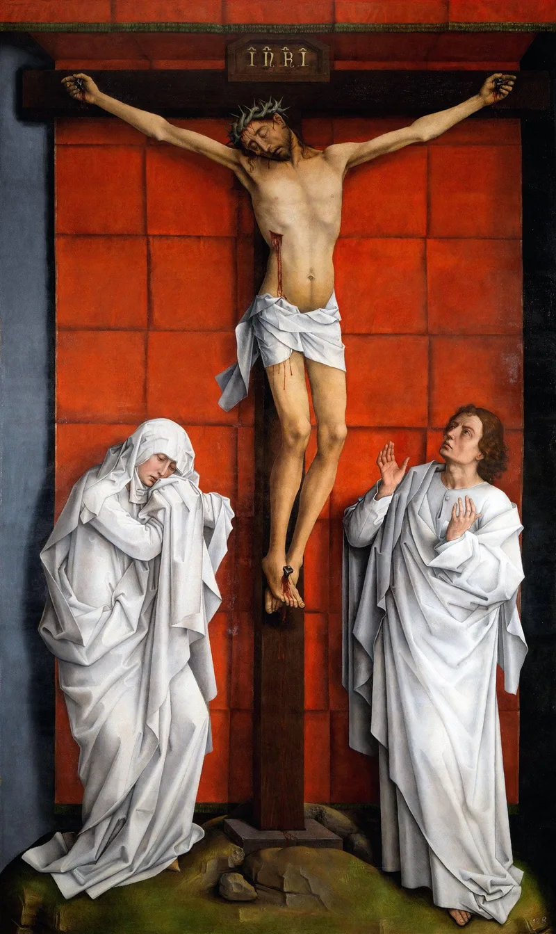 Christ on the Cross with Mary and St. John by Rogier van der Weyden, 1460