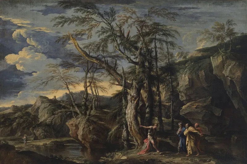 Saint John the Baptist Revealing Christ to the Disciples by Salvator Rosa, 1655