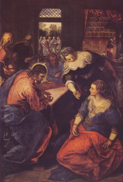 Christ with Mary and Martha by Tintoretto