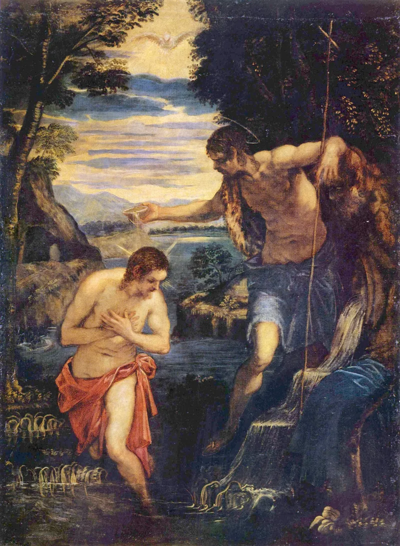 Baptism of Christ by Tintoretto