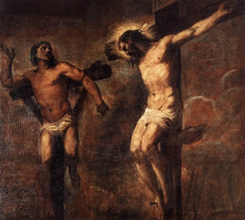 Christ and the Good Thief by Titian, 1566