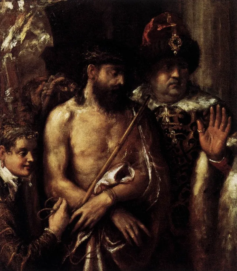 Mocking of Christ by Titian, 1575