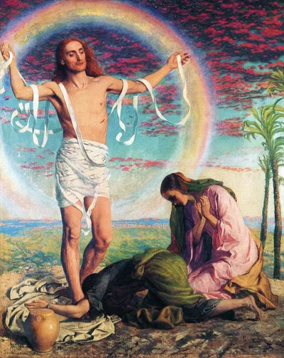 Christ and the two Marys by William Holman Hunt